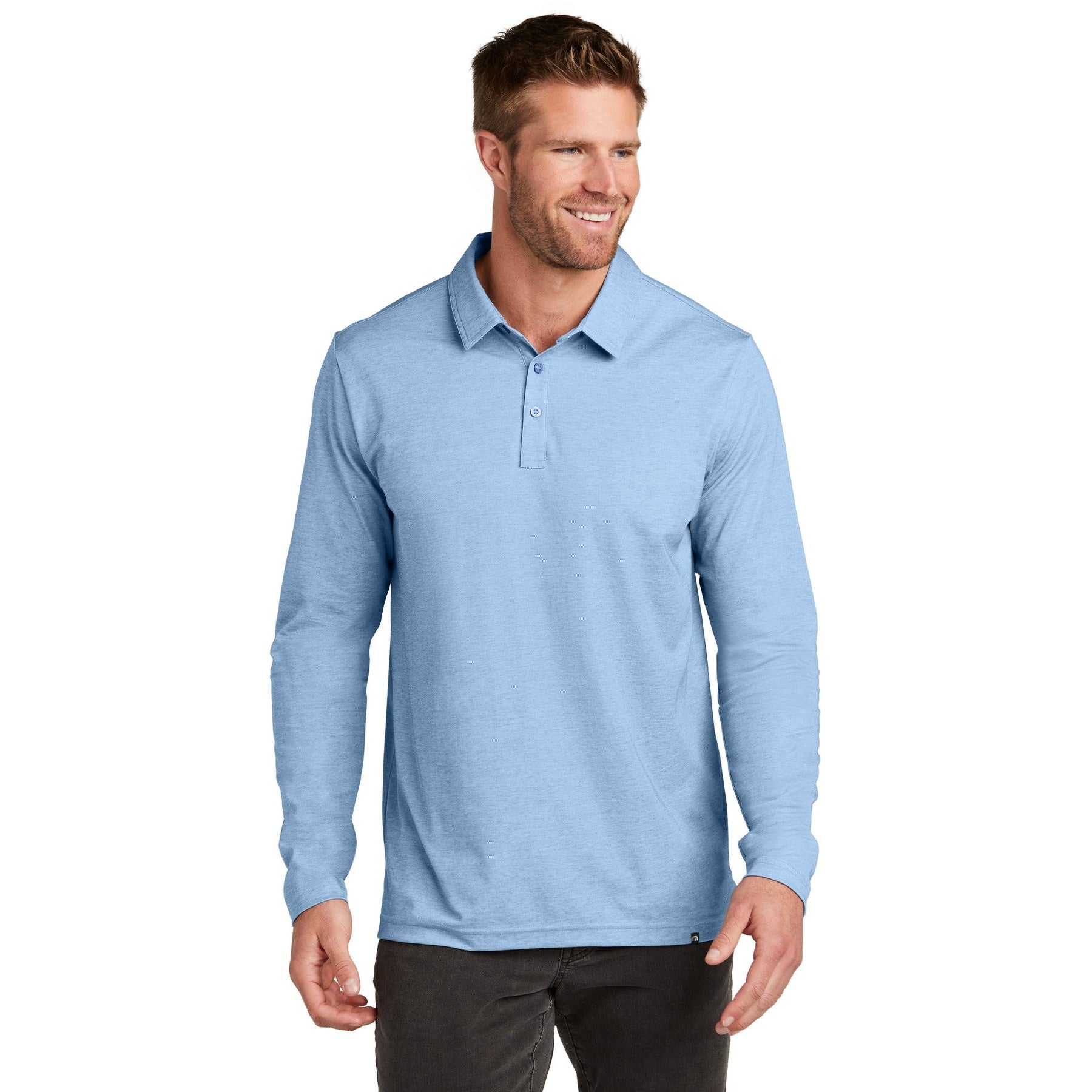TravisMathew-TravisMathew Oceanside Heather Long Sleeve Polo TM1MZ343-MedTech-1